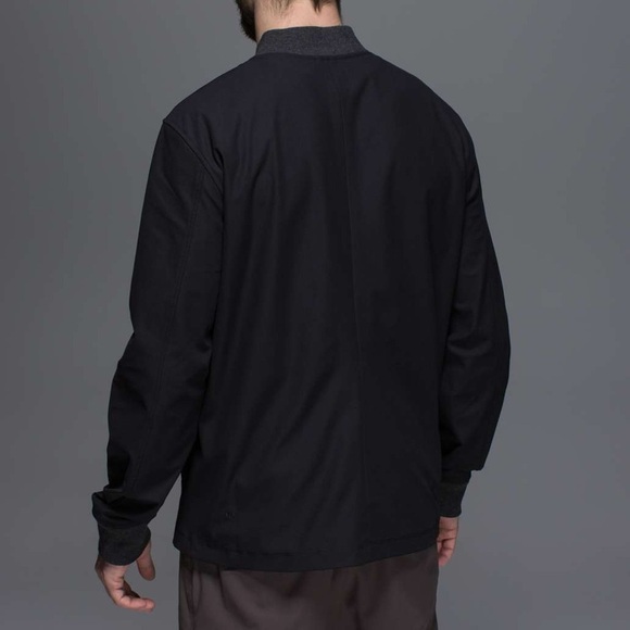 [L] Lululemon Swipe Right Jacket Black / Heathered Black - Picture 3 of 15